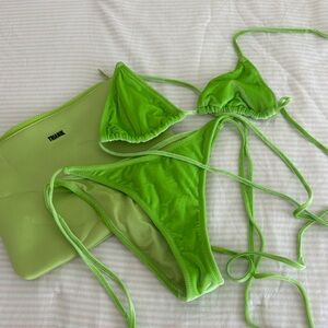 Green Triangl Bikini Set